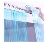 WXQTM Kit Tenda A Strisce in PVC Foglio Plastica Blu Resistente Freddo Basse Temperature Tende A Strisce Trasparenti, per Tenda Morbida Cella Frigorifera (1.2x2.2m)