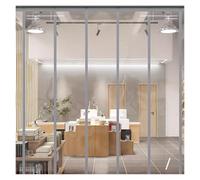 WXQTM Strisce di Plastica Tenda Porta Tenda Magnetica A Strisce in PVC Trasparente Tenda Divisoria Chiusura Automatica, per Porte Portici Garage (50x220cm)