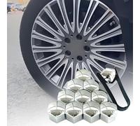 WXRNBN 20 Pezzi Cappucci per Viti Ruota per Cappucci per Dadi Ruota per Auto per Ford Tourneo Connect (2013-2017), Viti per Ruote Dadi Ruota Cerchioni a Vite Protezione Esterna,Silver-19MM