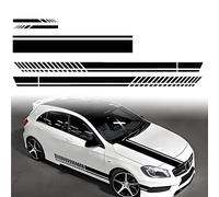 WXRNBN 5 Pezzi Strisce Adesive per Cofano Auto per Audi A4 B8 Avant 2007-2016, Gonna Laterale PVC Racing Stripe Adesivo Grafico Sport Racing Modificate Adesivo,Black