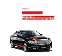 WXRNBN 5 Pezzi Strisce Adesive per Cofano Auto per Mitsubishi Space Star 2023-2019, Gonna Laterale PVC Racing Stripe Adesivo Grafico Sport Racing Modificate Adesivo,Red