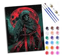 WXRWANG Dipingere con i numeri, adulti morte sotto la luna di sangue, set di pittura a olio dipinta a mano, per principianti e adulti, colori acrilici, decorazione per la casa, regalo di Natale