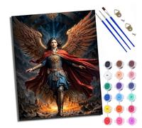 WXRWANG Dipingere con i numeri, adulti, sacro della guerra, fai da te, dipinto a mano, set per principianti e adulti, colori acrilici, decorazione per la casa, regalo di Natale