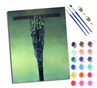WXRWANG Dipingere con i numeri, per adulti, pipistrello sulla croce, set di pittura ad olio dipinta a mano, per principianti e adulti, pittura acrilica creativa per la casa, regalo di Natale