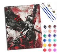 WXRWANG Dipingi coi numeri per adulti, stile scuro, pittura con i numeri, per adulti, kit fai da te su tela da dipingere con i numeri, kit per rilassarti e alleviare lo stress, regalo per la