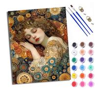 WXRWANG Dipingi con i numeri, per adulti e principianti, tela decorativa con ragazza addormentata, scelta per compleanno, anniversario o qualsiasi festival, kit di pittura acrilica fai da te per la