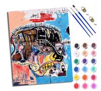 WXRWANG Dipingi con i numeri, per adulti, graffiti astratti, teschio, pittura con numeri, per adulti, kit fai da te, pittura con i numeri, kit di artigianato per rilassarti e alleviare lo stress