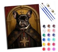 WXRWANG Dipingi con i numeri, per adulti, principianti, tela sacra veste con cane, scelta per compleanno, anniversario o qualsiasi festival, kit di pittura acrilica fai da te per la decorazione della