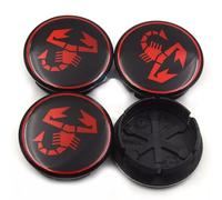 WxsDsq Coprimozzo Coprimozzi Copricerchi 50MM 4 Pezzi Compatibile con per Fiat Punto Abarth Panda Alfa Romeo Mito 147 156 159 166 500 Coperchi Mozzo Cerchi ABS Anello Lega,B