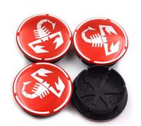WxsDsq Coprimozzo Coprimozzi Copricerchi 56MM 4 Pezzi Compatibile con per Fiat Abarth 595 500 Abarth 124 Spider Coperchi Mozzo Cerchi ABS Anello Lega,B