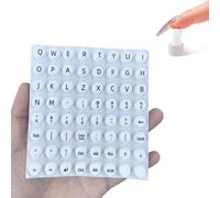 Wxshang Bubble Keyboard - Keyboard Bubble for Long Nail, Full Self-Adhesive Symbolic and Alphanumeric Silicone Keys for Typing and Gaming on Laptop Desktops (64 with Letters)