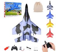 Wxshang ZY 530 Pro Rc Plane, 2.4Ghz Rc Remote Control Fighter Plane Model, Gliders Airplane with Lights and Automatic Balance Gyro, Cool Night Navigation Lights for Aldult & Beginners (Colors)