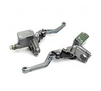 WXSSH 22mm 7/8 Motorcycle Handlebar Master Cylinder Levers Brake Hydraulic Clutch Pump for Honda SH 125 Yamaha Aerox Kawasaki Pitbike protezione leva freno frizione moto(Gray)
