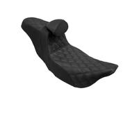 WXSSH Cuscinetti protettivi per il sedere Per Moto 2-Up per sedile con cuscini schienale conducente cucitura a reticolo anteriore posteriore per Harley da turismo(Black line Seat)