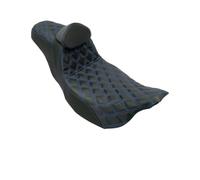 WXSSH Cuscinetti protettivi per il sedere Per Moto 2-Up per sedile con cuscini schienale conducente cucitura a reticolo anteriore posteriore per Harley da turismo(Blue line Seat)