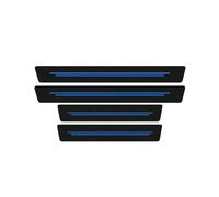 WXTIE 4 Pezzi Battitacco Auto, per Toyota Auris 2013-2020 Battitacco Protezione Plates Fibra di Carbonio Battitacco Adesivi Auto Accessori,Blue