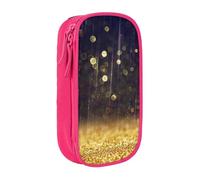 WXWJSHMGC Astuccio a doppio strato con cerniera, in tessuto resistente, ideale per studenti, con stampa a stelle scintillanti, colore: oro, rosa, Taglia unica, Beauty Case