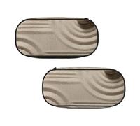 WXWJSHMGC Astuccio grande con stampa increspata Rocks Over A con 3 scomparti, portapenne, porta carte di credito, portamonete, per ragazzi e ragazze, cancelleria per la scuola