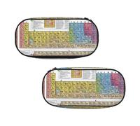 WXWJSHMGC Astuccio grande con stampa tavola periodica degli elementi, con 3 scomparti, portapenne, porta monete, per ragazzi e ragazze, cancelleria per la scuola