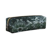 WXWJSHMGC Astuccio in pelle con stampa di margherite sparse semplice, con tasca metallica con cerniera, custodia per ragazze e ragazzi, studenti, università e scuole medie, Oro, One Size, Beauty Case