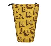 WXWJSHMGC Astuccio telescopico per matite con stampa di molte lettere, versatile, per ufficio e per adulti