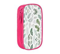 WXWJSHMGC Basil - Astuccio a doppio strato con cerniera, grande capacità, con stampa di aneto e rosmarino, in tessuto resistente, ideale per studenti, rosa, Taglia unica, Beauty Case