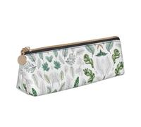 WXWJSHMGC Basil - Astuccio in pelle con stampa di aneto e rosmarino, per penne stilografiche, portatile, di grande capacità, per scuola secondaria, per ragazze e ragazzi