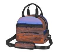 WXWJSHMGC Borsa termica termica per il pranzo da donna, con stampa di campeggio e deserto, grande, per ufficio, lavoro, picnic