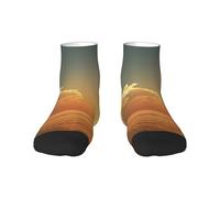 WXWJSHMGC Buongiorno Stampa Calzini Alla Caviglia Traspirante Sport Running Atletico Per Uomo Donna, 1 nero, Taglia unica