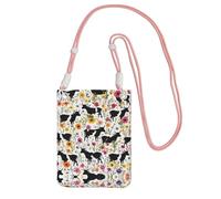 WXWJSHMGC Cattle Farm Sanctuary - Mini borsa a tracolla per telefono cellulare e smartphone, da donna, rosa, Taglia unica