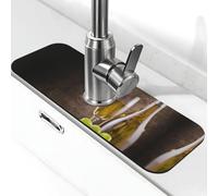 WXWJSHMGC Coppa di vino Stampa Cucina Sink Splash Guard,Tappetino assorbente di essiccazione,Tappetino per lavello,Per rubinetti della cucina,Controsoffitti