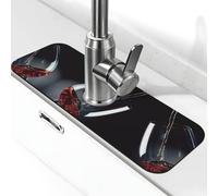 WXWJSHMGC Coppa di vino Stampa Cucina Sink Splash Guard,Tappetino assorbente di essiccazione,Tappetino per lavello,Per rubinetti della cucina,Controsoffitti