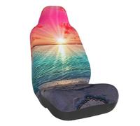 WXWJSHMGC Coprisedili anteriori universali per auto, con stampa Love Beach, accessori per interni auto, adatti per la maggior parte delle auto (1 pezzo)