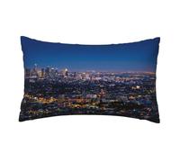 WXWJSHMGC Federa per cuscino con stampa Los Angeles, in tessuto di lino, per divano, letto, auto, 30 x 50 cm