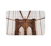 WXWJSHMGC Foto del ponte di Brooklyn, tappetino in diatomacea, antiscivolo, asciugatura istantanea, ecologico, tappetino da bagno in terra di diatomee, 50 x 80 cm