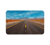 WXWJSHMGC Freeway Highway Road In The Desert Print Diatomaceous Mat antiscivolo asciugatura istantanea ecologico terra di diatomee tappetino da bagno 50 x 80 cm