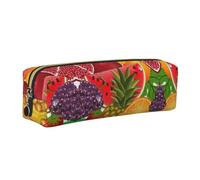 WXWJSHMGC Fresh Fruits - Astuccio in pelle con stampa ananas semplice, con tasca metallica con cerniera, custodia per ragazze, ragazzi, studenti, università e scuole medie, Oro, Taglia unica, Beauty