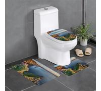 WXWJSHMGC Ireland Outdoors County Clare The Cliffs - Set di 3 tappetini da bagno antiscivolo in peluche
