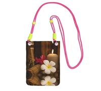 WXWJSHMGC Mini borsa a tracolla per telefono con stampa di candele aromatiche, da donna, per cellulari e smartphone, Fucsia, Taglia unica