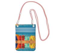 WXWJSHMGC Mini borsa a tracolla per telefono con stampa di pallone da spiaggia, borsa da donna per cellulari e smartphone, rosa, Taglia unica