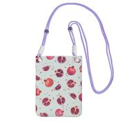 WXWJSHMGC Mini borsa a tracolla per telefono con stampa melograno - borsetta da donna per cellulari e smartphone, Viola, Taglia unica