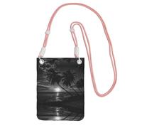 WXWJSHMGC Mini borsa a tracolla per telefono con stampa "Sea and Tree In The Night", da donna, per cellulari e smartphone, rosa, Taglia unica