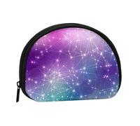 WXWJSHMGC Mini portafoglio con stampa spaziale magica, per donne e ragazze, piccolo portamonete con personalità, borsa a conchiglia, taglia unica, casual