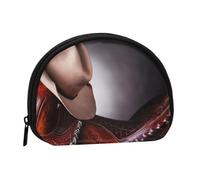 WXWJSHMGC Mini portamonete con sella a cavallo con cappello da cowboy, stampa selvaggia, per donne e ragazze, piccolo portamonete con conchiglia, taglia unica, casual