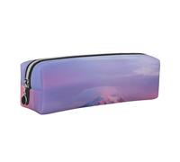 WXWJSHMGC Mount at Sunset - Astuccio in pelle con stampa semplice, con tasca metallica con cerniera, custodia per ragazze, ragazzi, studenti, università e scuole medie, Argento, Taglia unica, Beauty