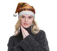 WXWJSHMGC Pathway In The Woods Cappello di Natale in peluche con stampa coperta unisex cappello natalizio per Natale, capodanno e feste (2 pezzi