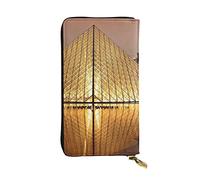 WXWJSHMGC Portafoglio lungo con stampa del Museo del Louvre di Parigi, pochette per la spesa, pochette in pelle PU per donne, portafogli da uomo