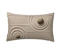 WXWJSHMGC Rocks Over A Rippled Print Federa per cuscino in tessuto di lino per divano, letto, divano, auto, 30 x 50 cm
