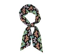 WXWJSHMGC Sciarpa a forma di striscia lunga con stampa di farfalle gioiello per le donne Cravatta di seta come sciarpa per il collo sciarpa leggera per capelli regali vacanze da donna