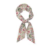 WXWJSHMGC Sciarpa a forma di striscia lunga con stampa di foglie di fiore per le donne cravatta di seta come sciarpa al collo sciarpa leggera per capelli regali vacanze da donna